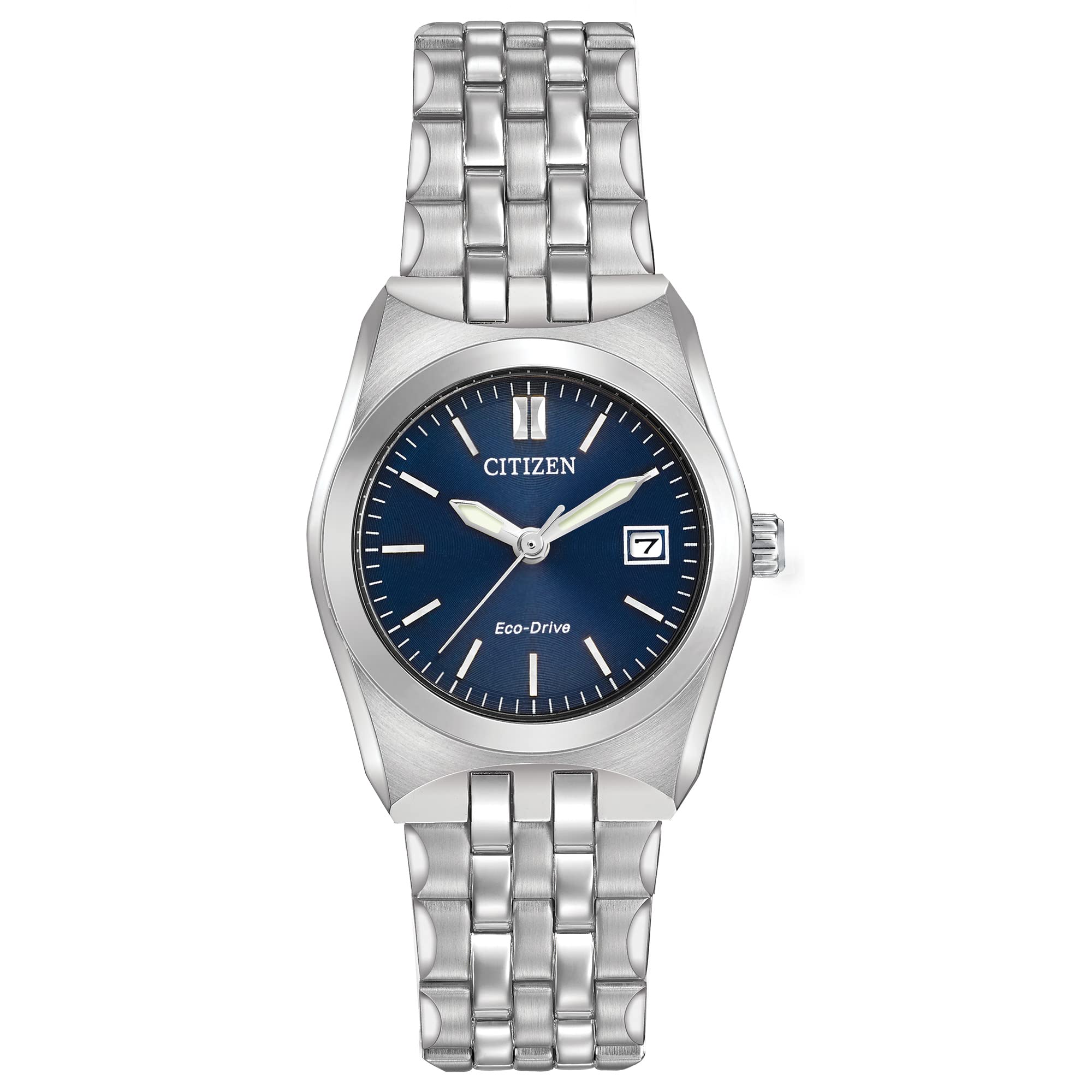 Citizen Women's Eco-Drive Corso Classic Watch in Stainless Steel, Blue Dial (Model: EW2290-54L)