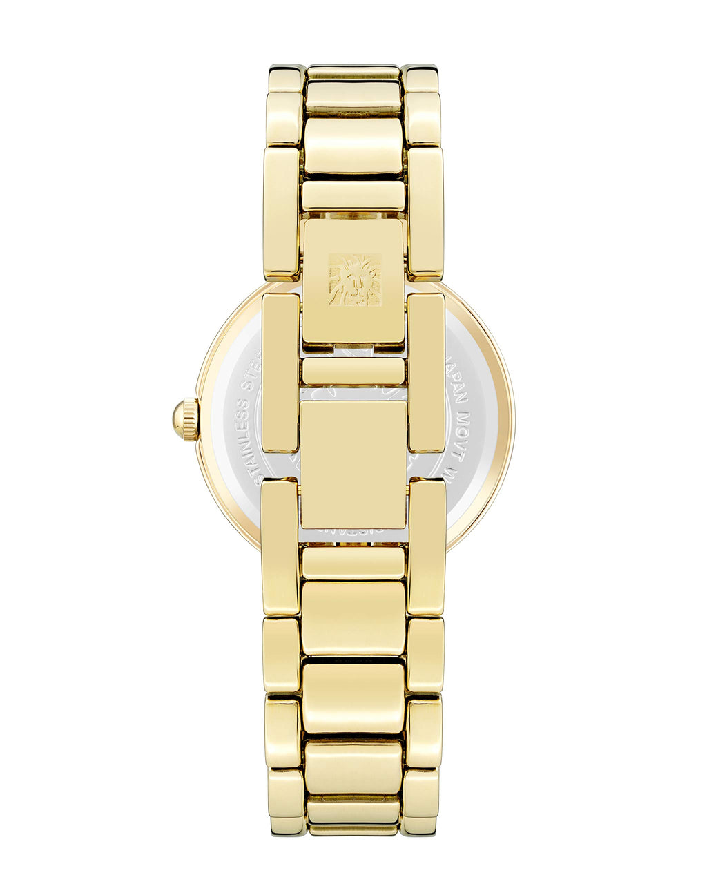 Anne Klein Women's Japanese Quartz Dress Watch with Metal Strap, Gold, 16 (Model: AK/1362PRGB)