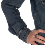 Wrangler womens Long Sleeve Western Snap Work Shirt Blouse, Denim, X-Large US