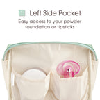 Narwey Large Vegan Leather Makeup Bag Zipper Pouch Travel Cosmetic Organizer for Women (Large, WX-Green)