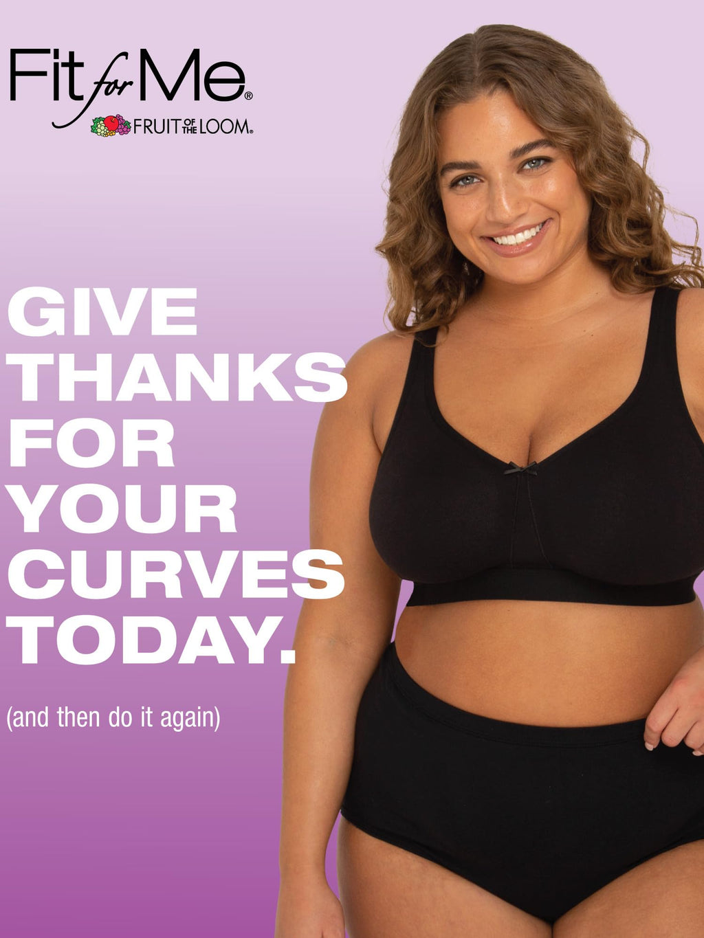 Fruit of the Loom Women's Plus Size Wireless Cotton Bra, Black Hue, 40G