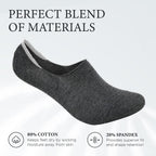 Xjarvis Premium 5 Pairs No Show Low Cut Loafer Socks For Men & Women Non Slip With Combed Cotton Socks For Sports, Running & Hik