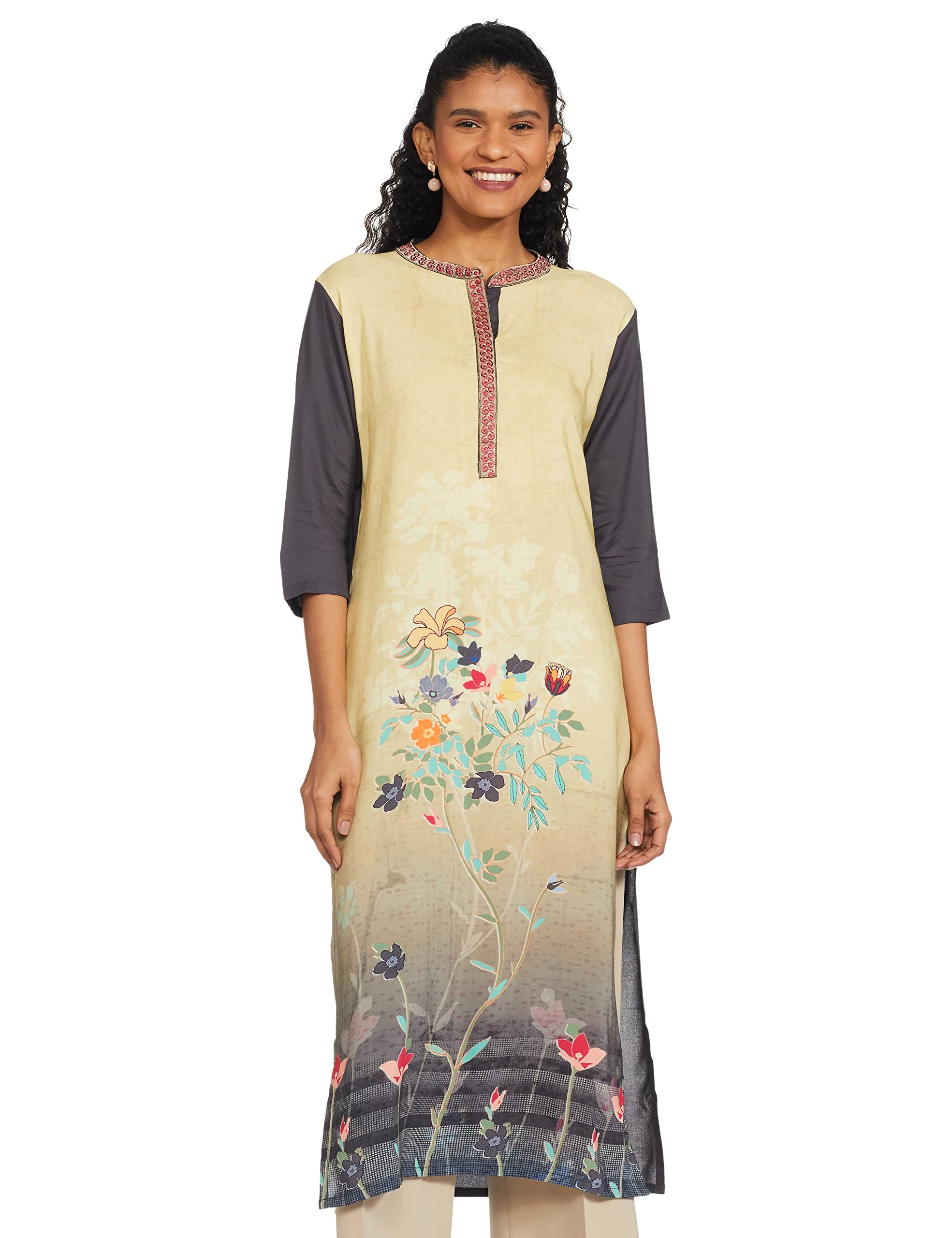 Diverse Women'S Rayon Regular Fit Straight Kurtis (Dcwlf04Rc14L39-4638J_Lime_L)