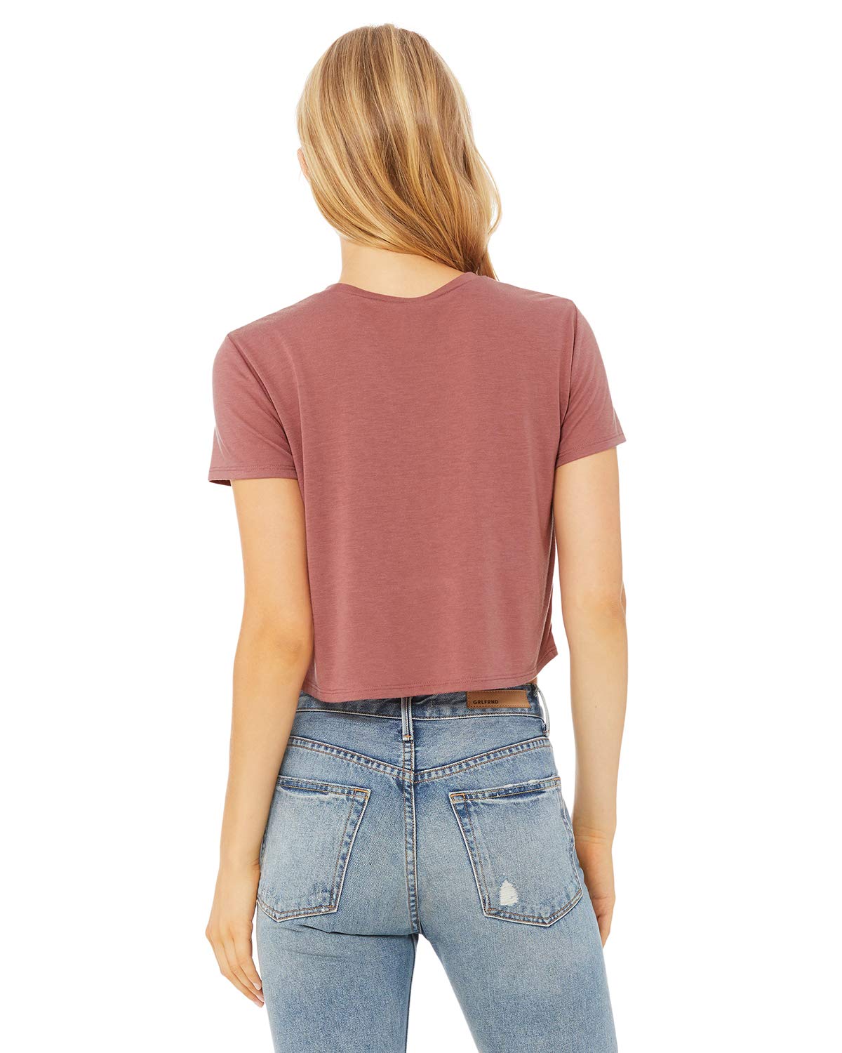 Ladies Flowy cropped T-Shirt - WHITE - S(D0102H7WZLT)