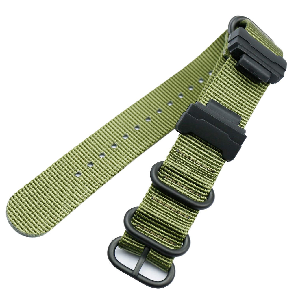 KHZBS Men's Nylon Watch Strap + Adapter for Casio G-shock GA100 GA110 G8900 GW6900 DW5600 G-5600E GWM-5610 GWX5600 Sports watch 