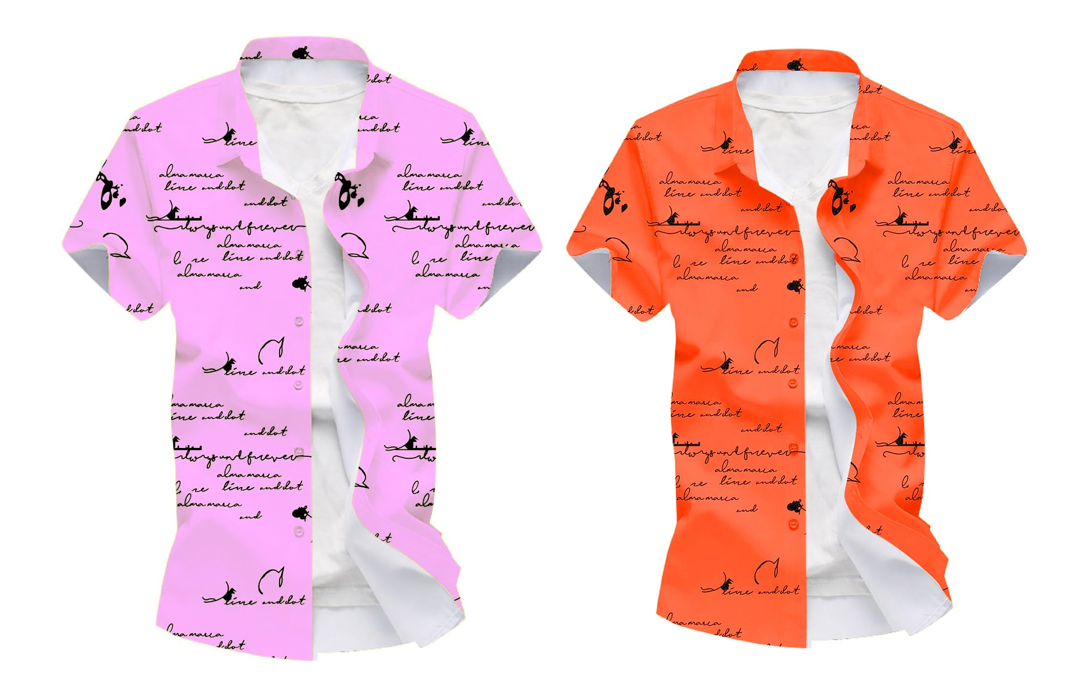 Kadiyu Half Sleeve Printed Shirts For Men Regular Fit Printed Spread Collar Casual Shirt Lycra Fabric With Combo Shirt (Pack Of 