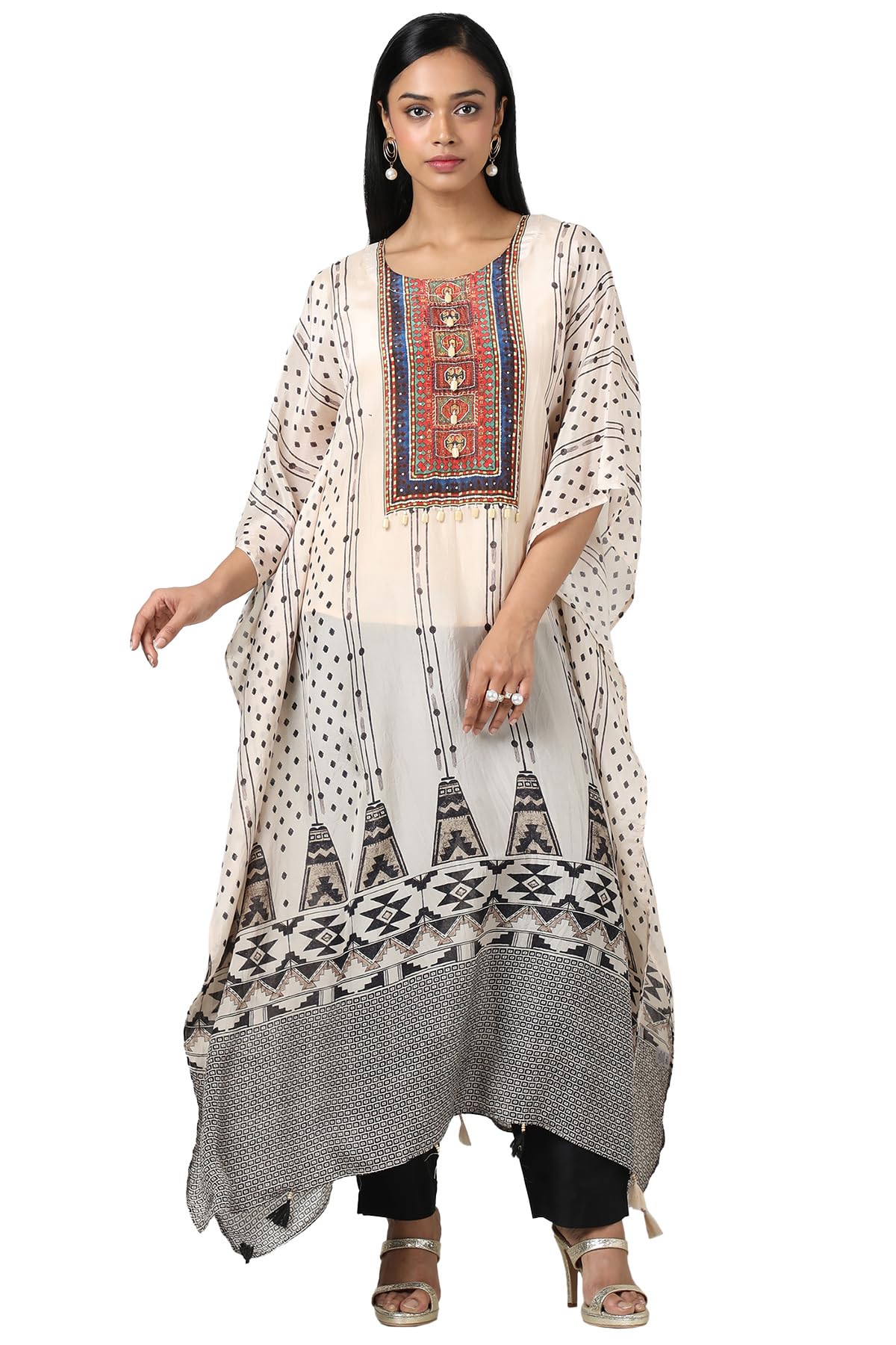 Soch Women Pattern:abstract Fabric:muslin Embellishment Type:sequins Package Contains: Kaftan Inner Pant