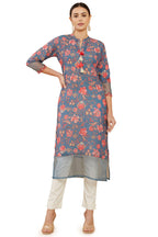 Soch Women Grey Crepe Floral Kurtas