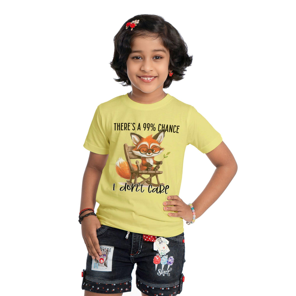 DARESTYLES Rms039811 There_s a 99_ Chance Pet Lover Quote TShirt for Girl Soft Cotton, Regular Tshirt  Size 12 Months24 Mon 2212-24