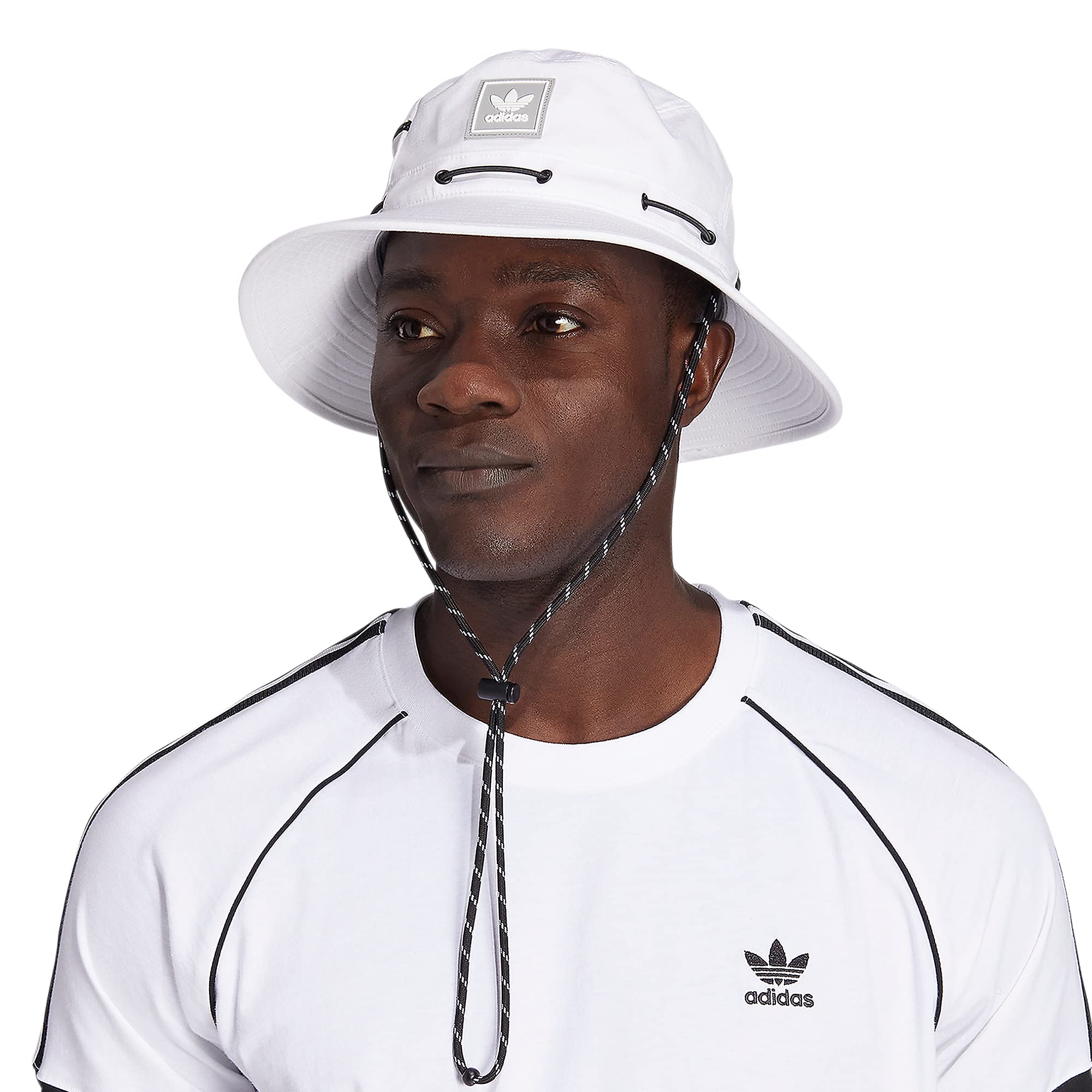 adidas Originals Utility Boonie Bucket Hat, White/Stone Grey, One Size