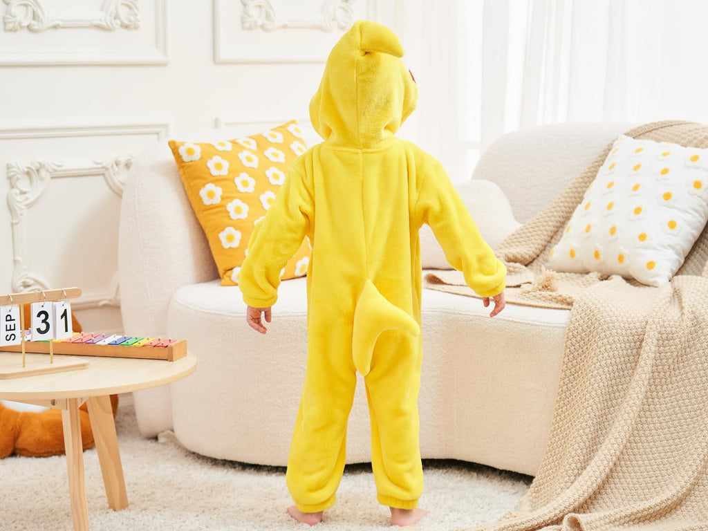 LOLANTA Shark Jumpsuit Costume for Kids One Piece Animal Romper for Kids Halloween Fancy Dress (Yellow, 2-3T)