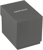 Armitron Women's 75/5410BKRGBK Diamond-Accented Rose Gold-Tone and Black Leather Strap Watch