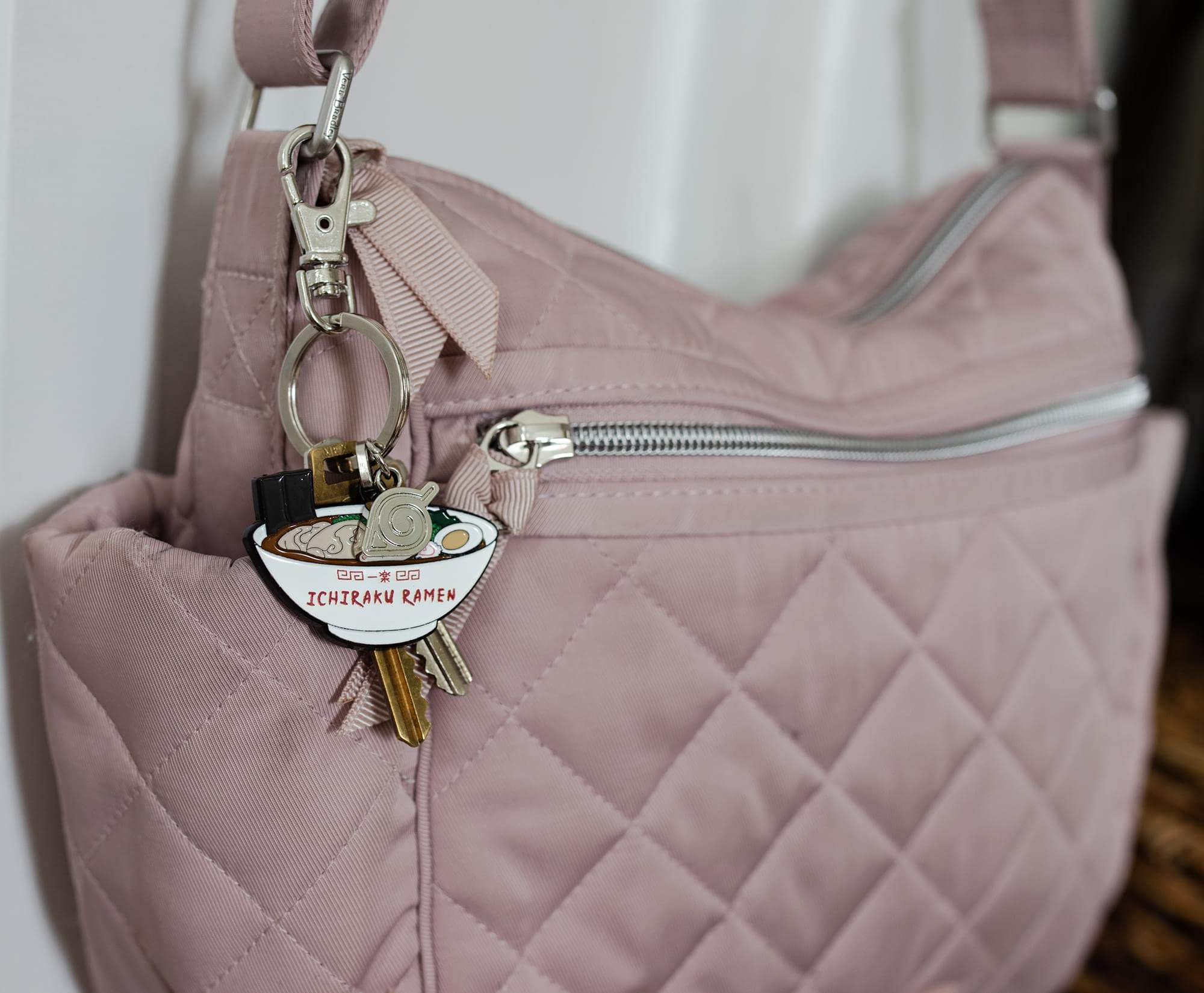 SalesOne LLC Naruto Shippuden Ichiraku Ramen Enamel Pendant Keychain | Heavy Duty Car Key Ring Holder with Clip | Accessories fo