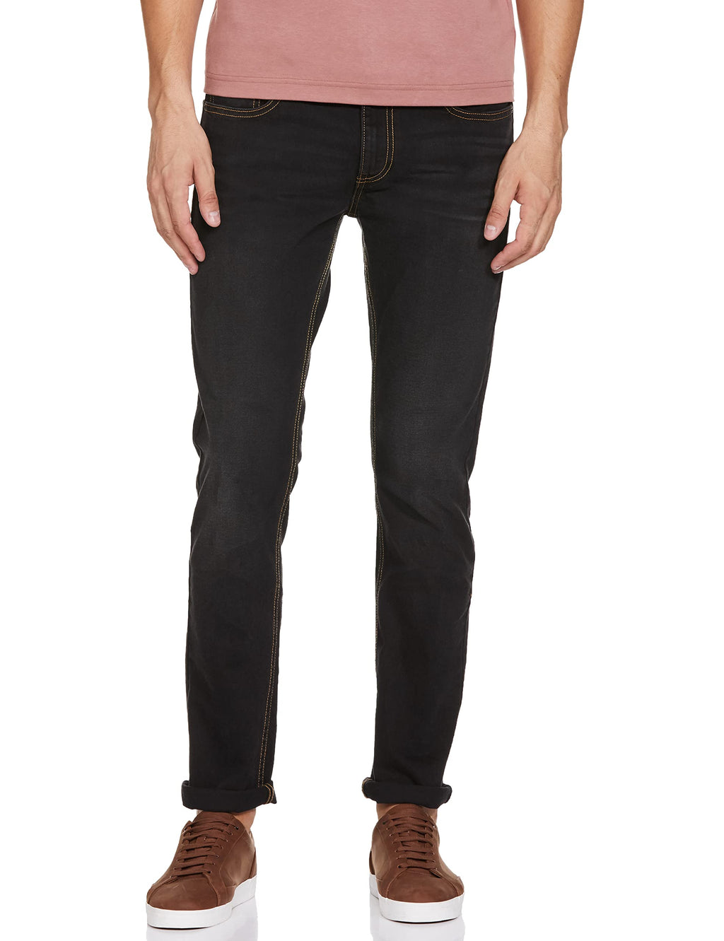 Pepe Jeans Men Mid Rise Slim Fit Jeans,Black,32