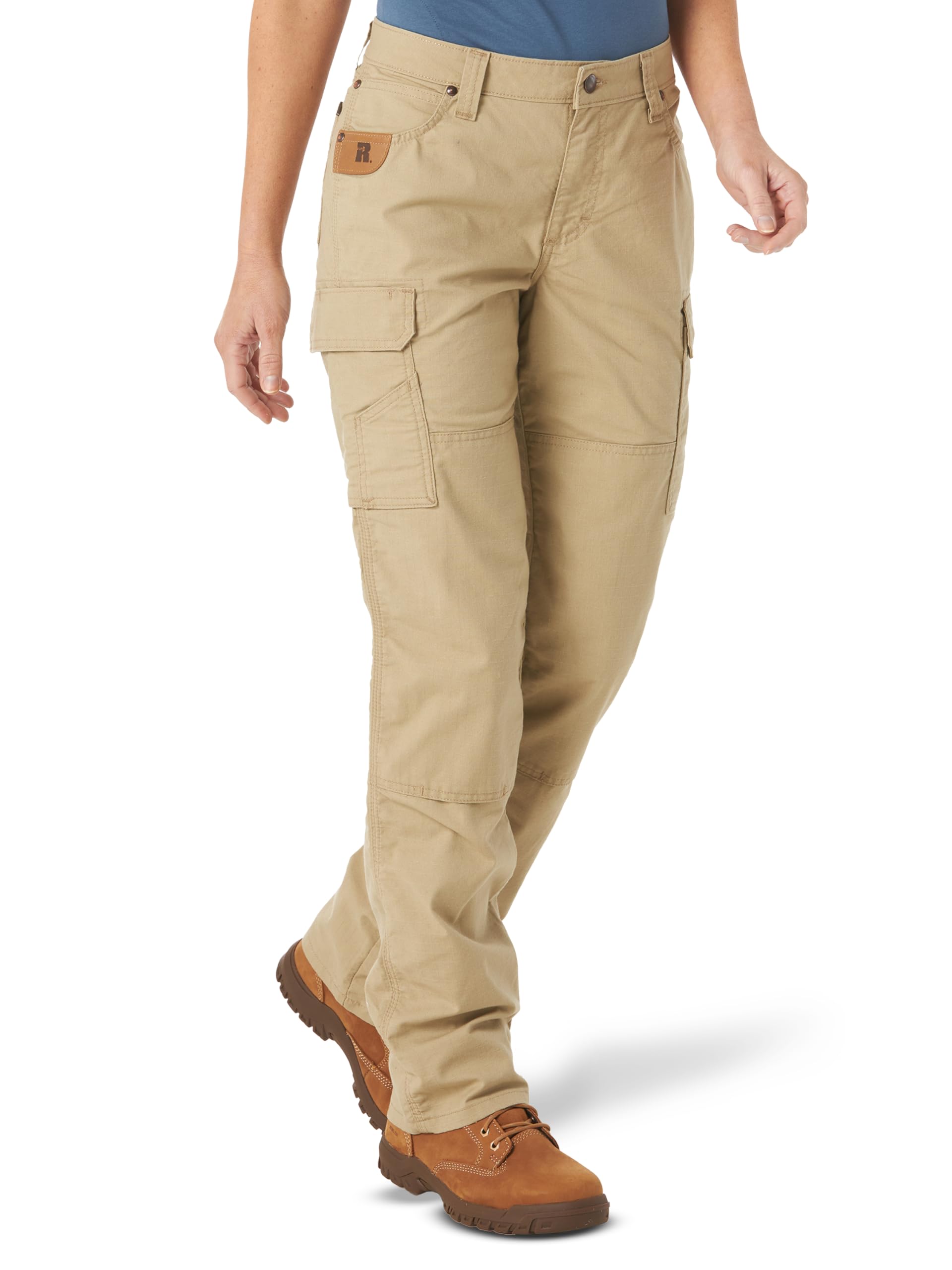 Wrangler Riggs Workwear Women's Ranger Cargo Pant, Golden Khaki, 8W x 34L