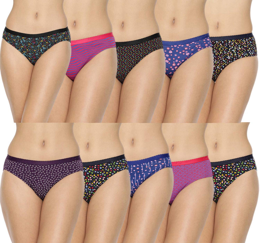 Lyra Lux WomenS Floral Cotton Panty (Pack Of 10)