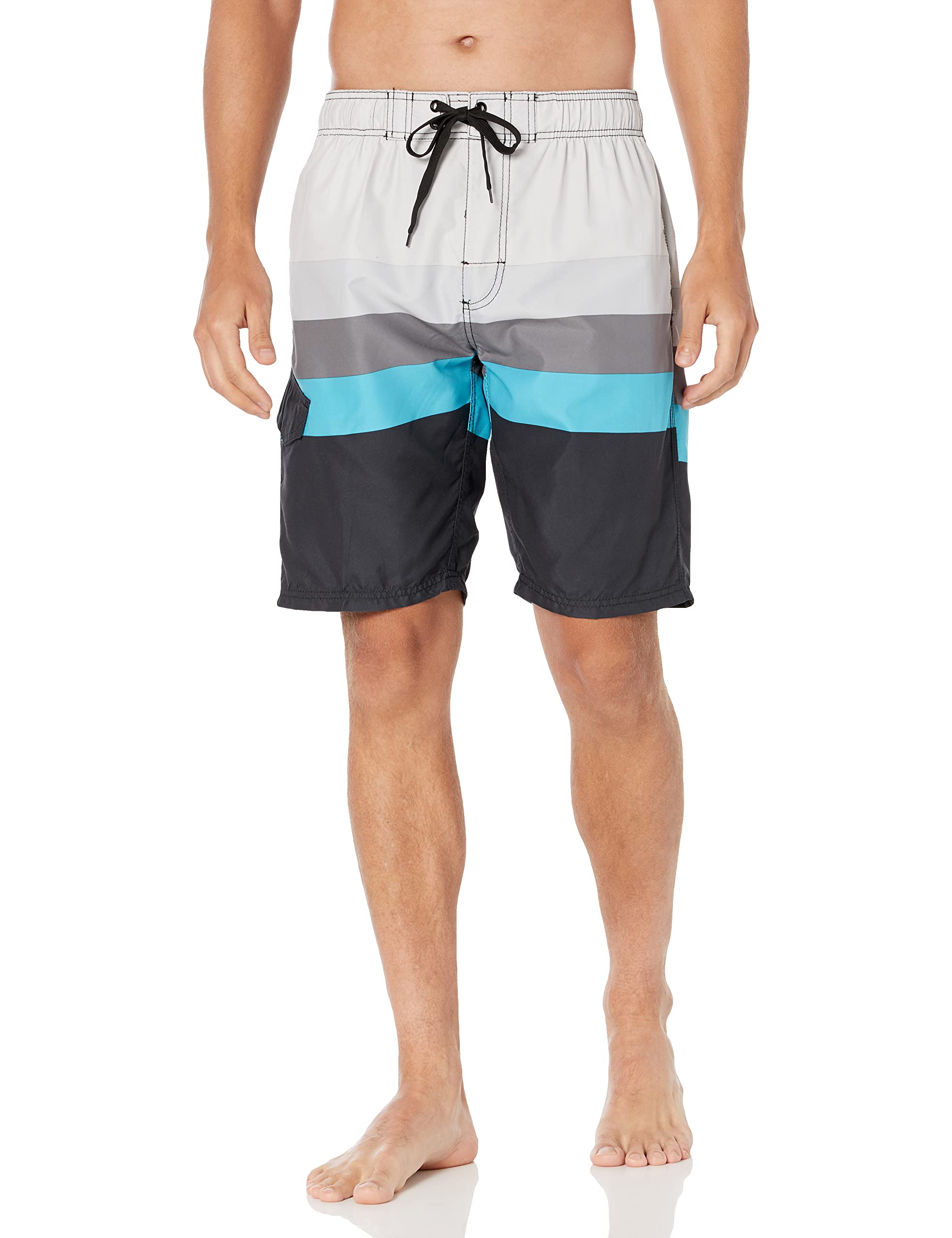Kanu Surf Mens Swim Trunks (Regular  Extended Sizes), Infinite Black, Large