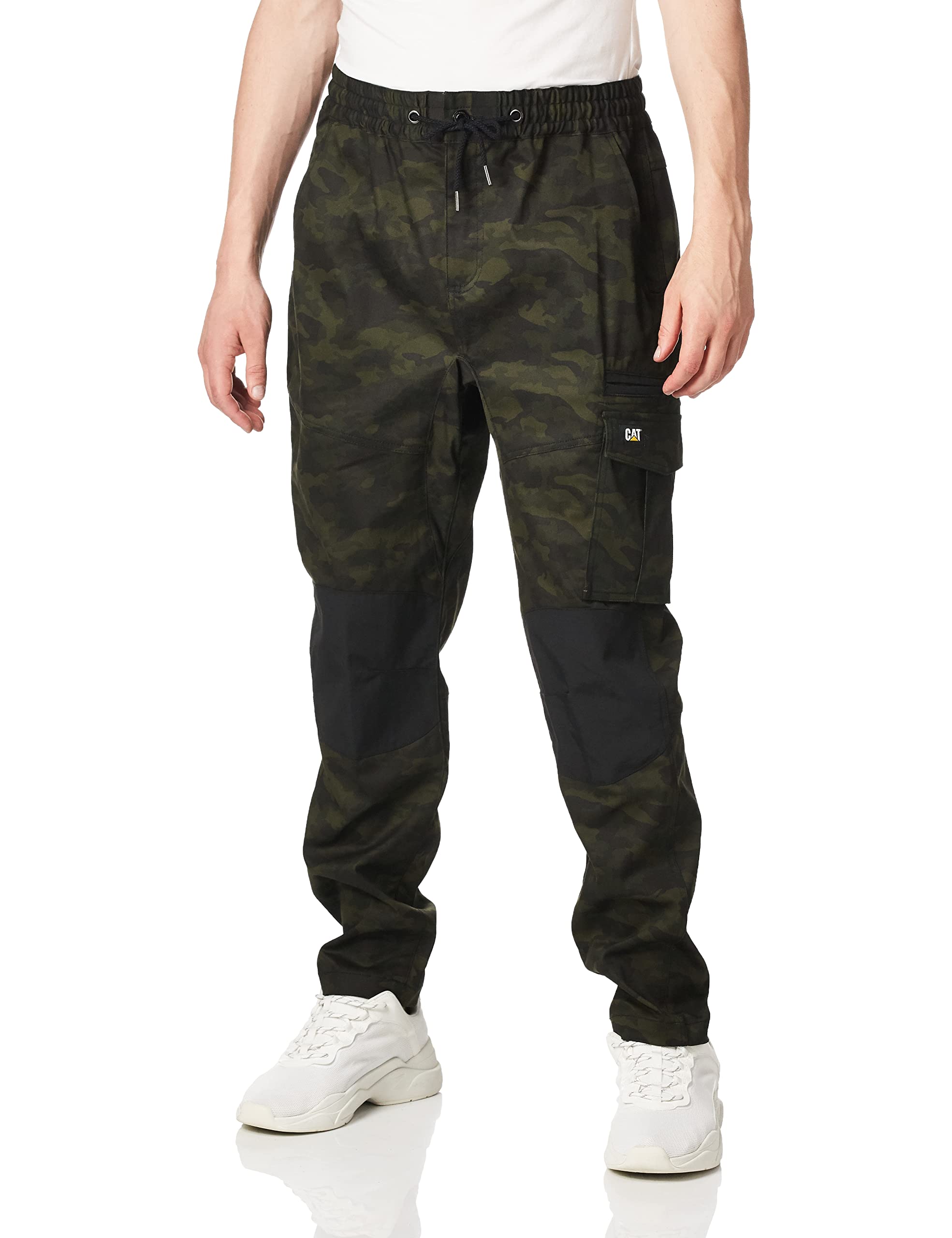 Caterpillar Men's Slim Fit Work Cargo Pant, Night CAMO, 36/32