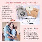 UNGENT THEM Matching Couples Bracelets Ideas Soulmate Jewelry Long Distance Relationship Anniversary Christmas Valentine's Day G