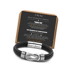 JoycuFF Gifts for Dad Ideas from Daughter, To My Dad Gifts for Birthday Unique Present for Him Knot Bracelet for Men Father's Da