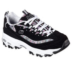 Skechers Sport Women's Dlites Interlude Sneaker,black/multi,8 M US