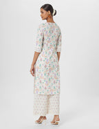 W For Woman Women'S Cotton Kurta & Parallel Pant (22Fews17478-117951_Ecru
