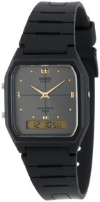 Casio Men's AW48HE-8AV Black Ana-Digi Dual-Time Watch