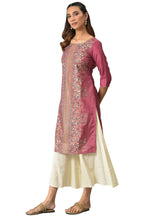 Aurelia Women Polyester Floral Printed Straight Regular Kurta