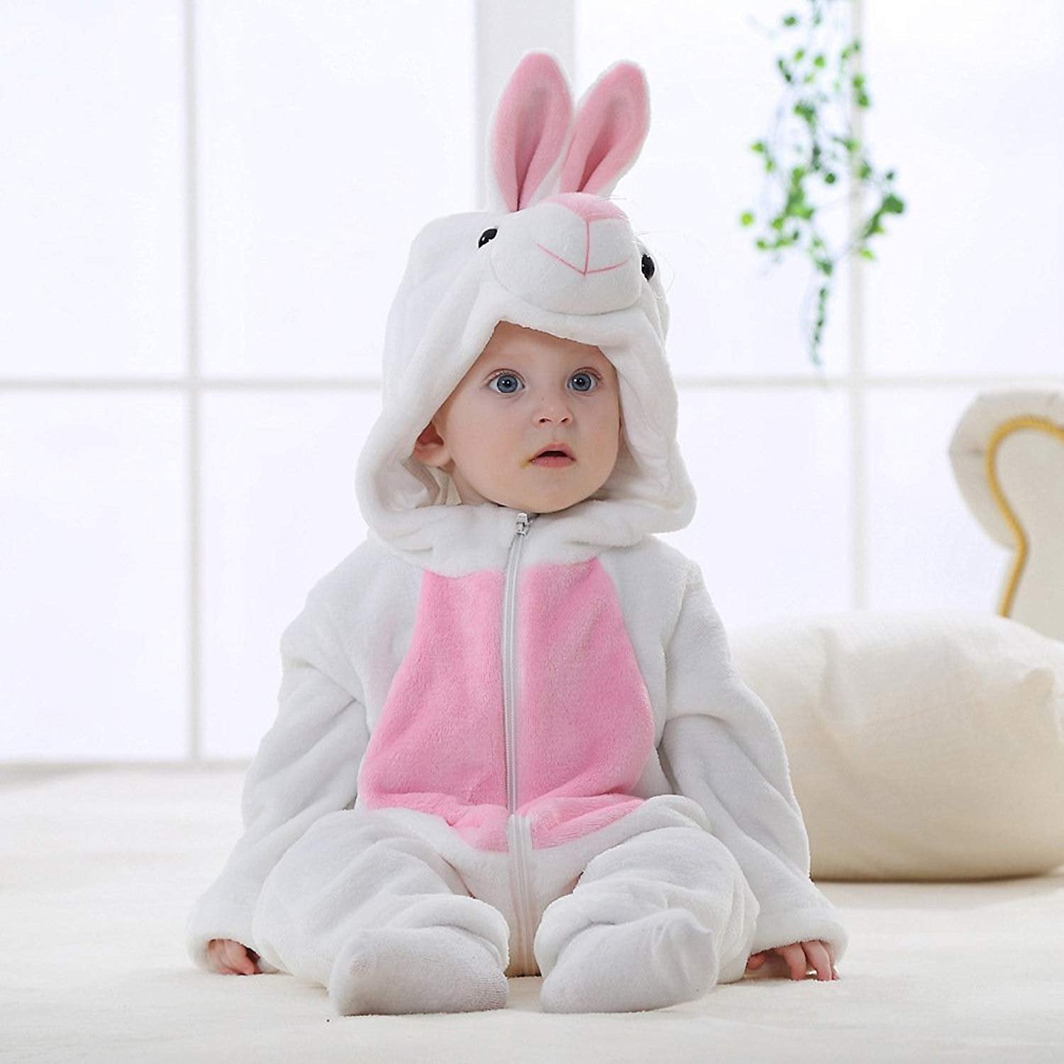 QZERPLAY Unisex Unisex Baby Halloween Costumes Cartoon Outfit Homewear (120(for ages 30-36months), Bunny)