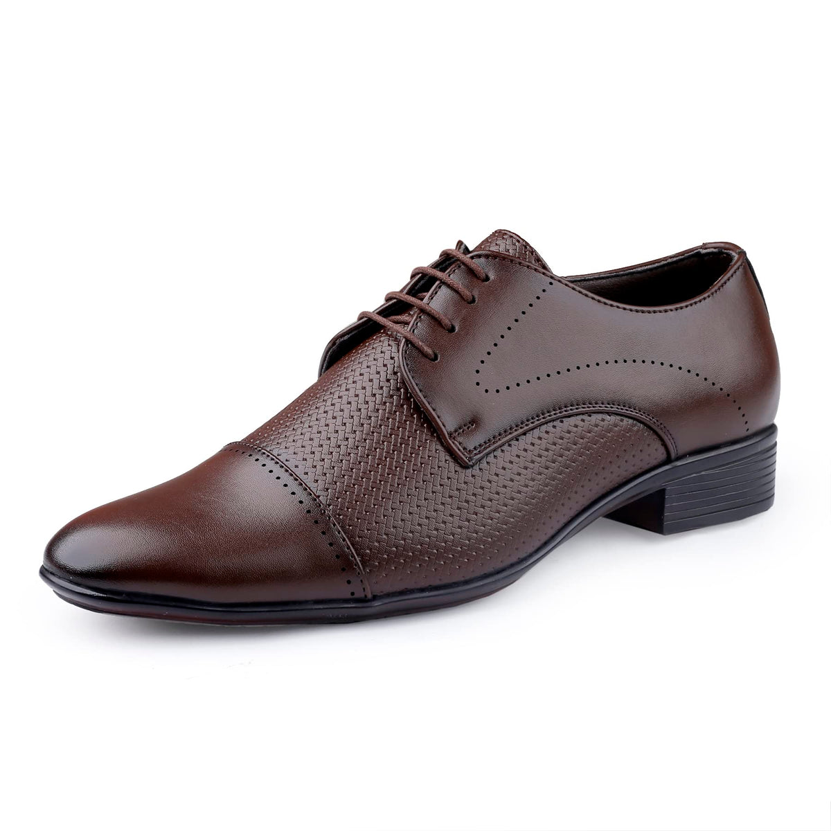Bacca Bucci Homer Formal Shoes with Superior Comfort | All Day Wear Office Or Party Laceup ShoesBrown 7