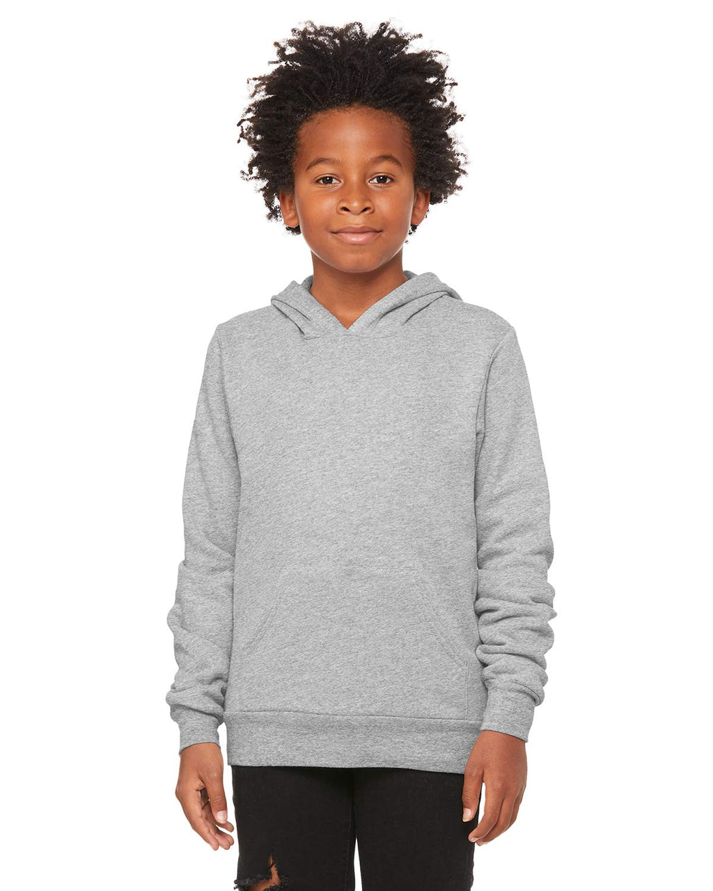 Youth Sponge Fleece Pullover Hooded Sweatshirt - BLAcK - S(D0102H7W3RJ)