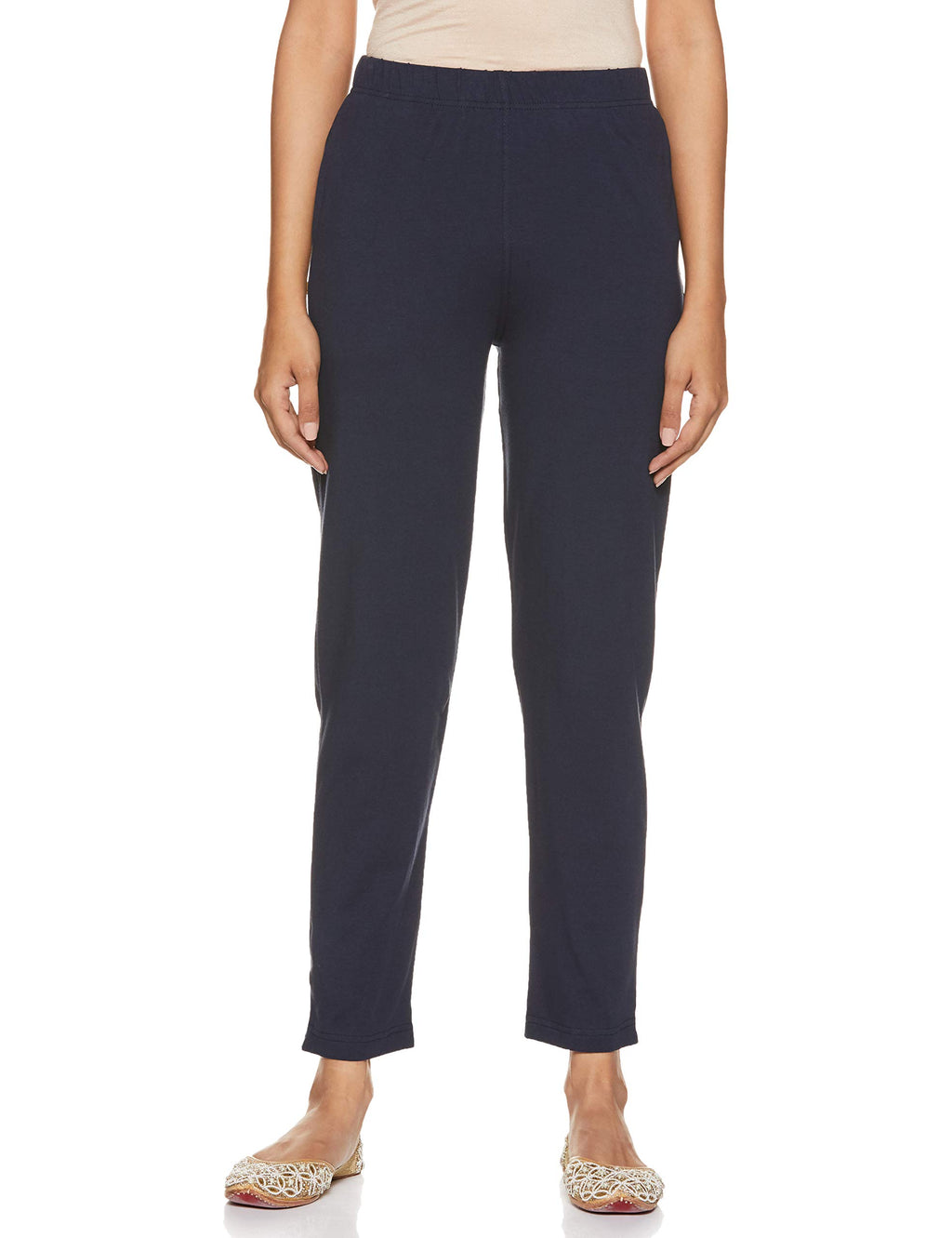 Aurelia Womens Single Pocket Solid Pants (Blue Mix Dark_Large)