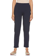 Aurelia Womens Single Pocket Solid Pants (Blue Mix Dark_Large)