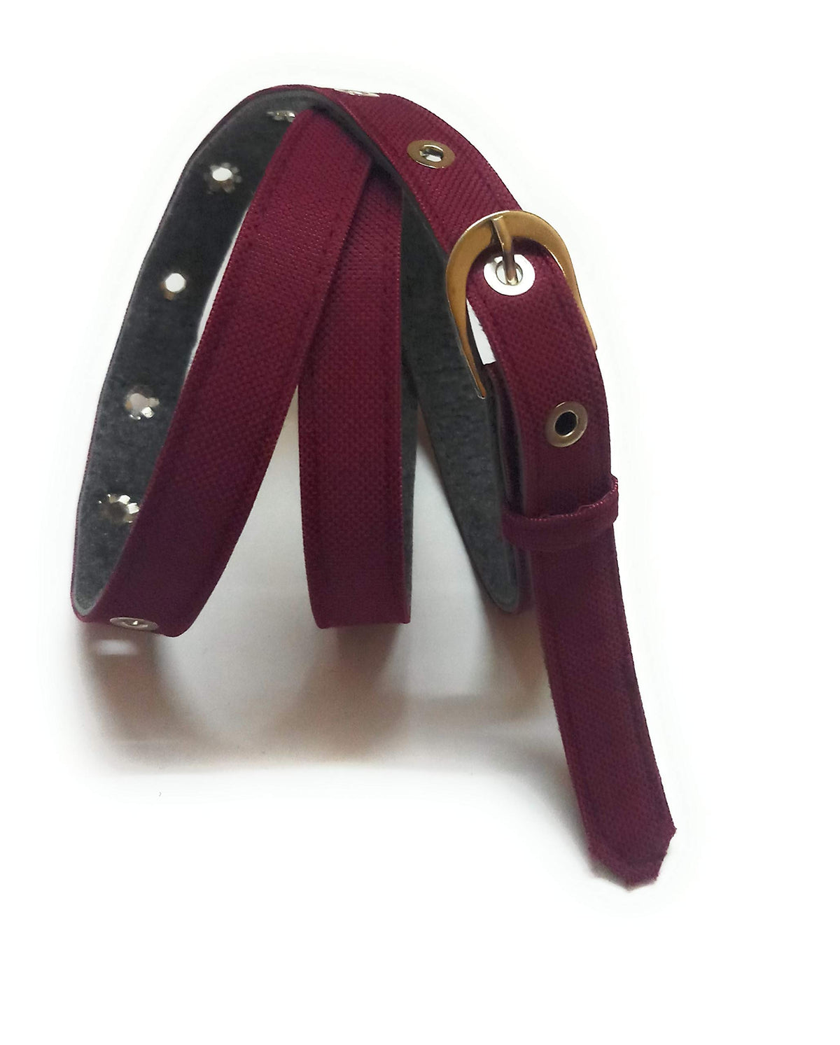 Women Xxxxl Oversize Plus Size Sleek Nerrow Maroon Denim Material Belt For Skyblue Jeans,(Length52 Inch) 3