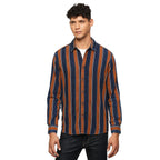 Pepe Jeans Cotton MenS Regular Fit Striped Shirts Mustard Brown, Medium