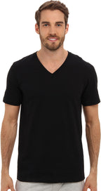 Jockey Men's Undershirt Classic V-Neck - 3 Pack, Black, M