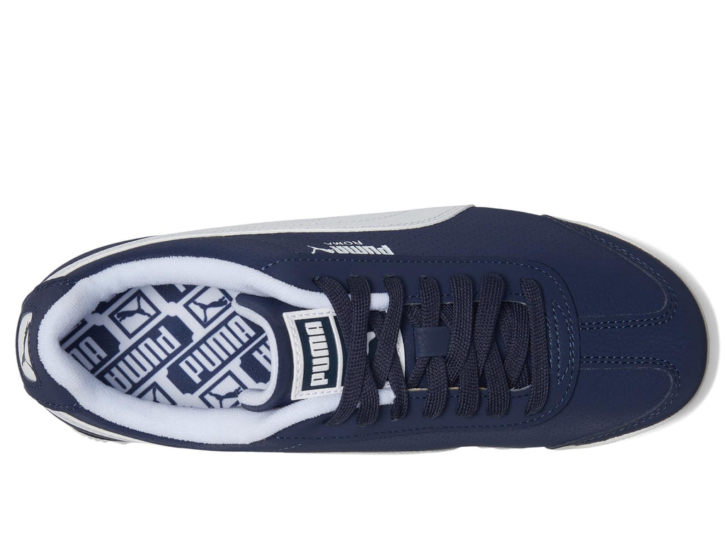 PUMA Roma Sneaker, Navy White, 3 US Unisex Little Kid