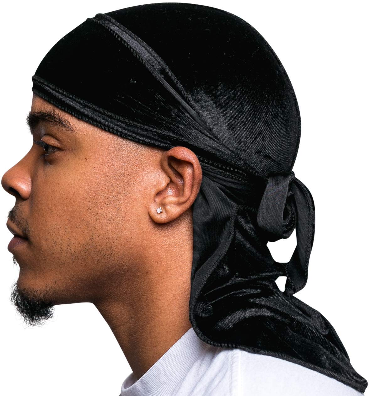 Veeta Superior Velvet Durag - Soft Velvet Durags for Men  Women, Long Double Wide Straps, Silky Durag Liner, Triple Stitched