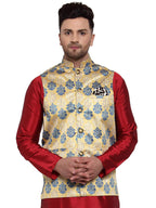 Jompers Mens Printed Waistcoats Nehru Jeckets