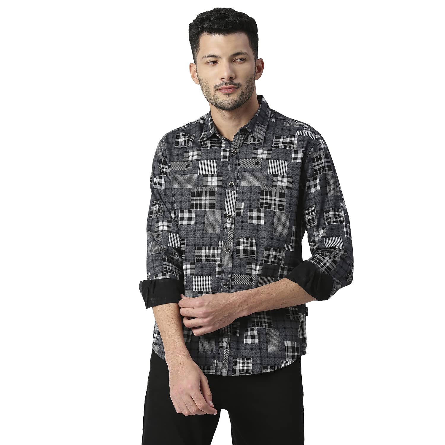 Pepe Jeans Evander Ls Aop Shirts, Black, L