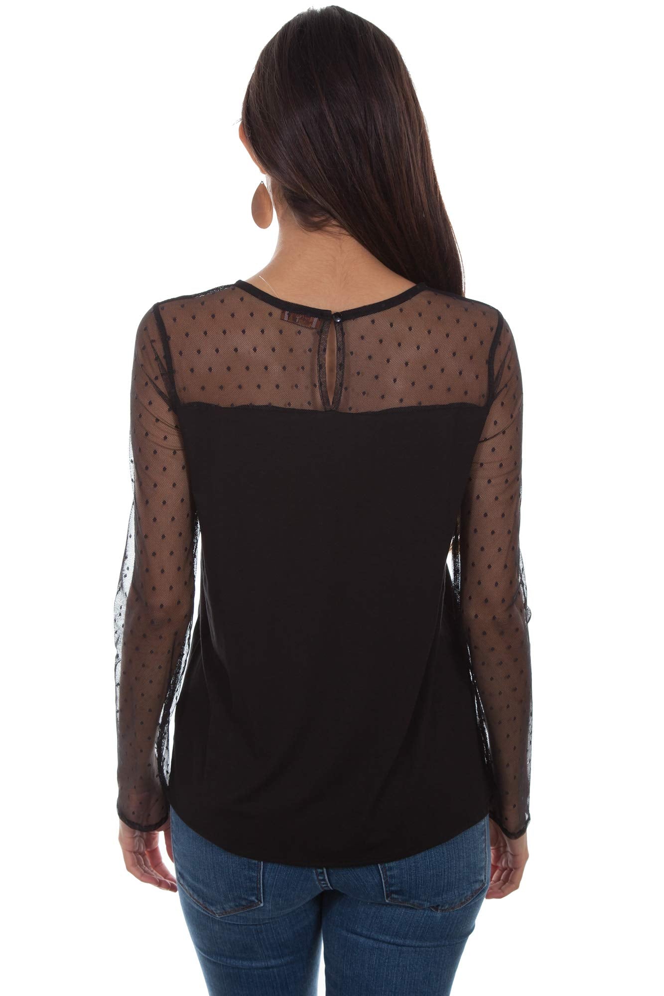 SWISS DOT TOP W/SWEETHEART NECKLINE