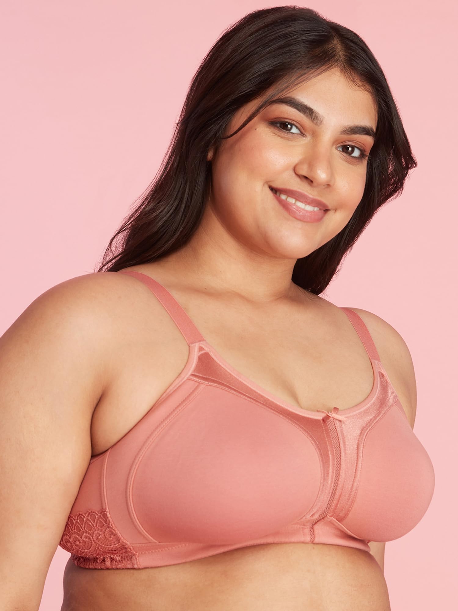 NYKD (NYB101 Cotton Non Padded & Non Wired Everyday Bra for Women | M-Frame Structure for Bounce Control with Full Coverage & Su