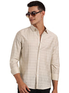 Thomas Scott Slim Fit | Long Sleeve | French Placket | 100% Cotton | Solid Colors | Shirts for Mens Cream