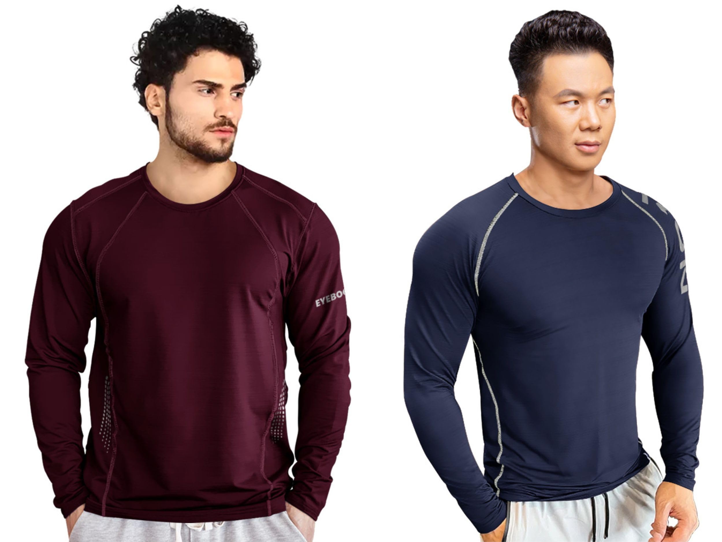 Noble Monk MenS Regular Fit T Shirt (Combo Pack Of 2) |Full Sleeves |Round Neck |Casual Tshirt For Men