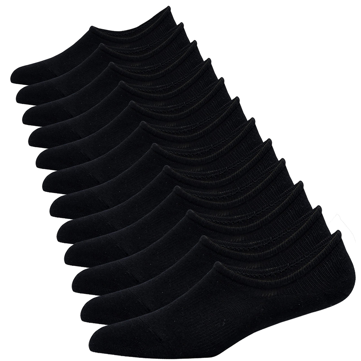 Jormatt 6 Pairs UnisexAdults No Show Low Cut Sneaker Socks NonSlip Athletic Socks Comfort 100% Cotton Invisible Casual Socks F 13-15