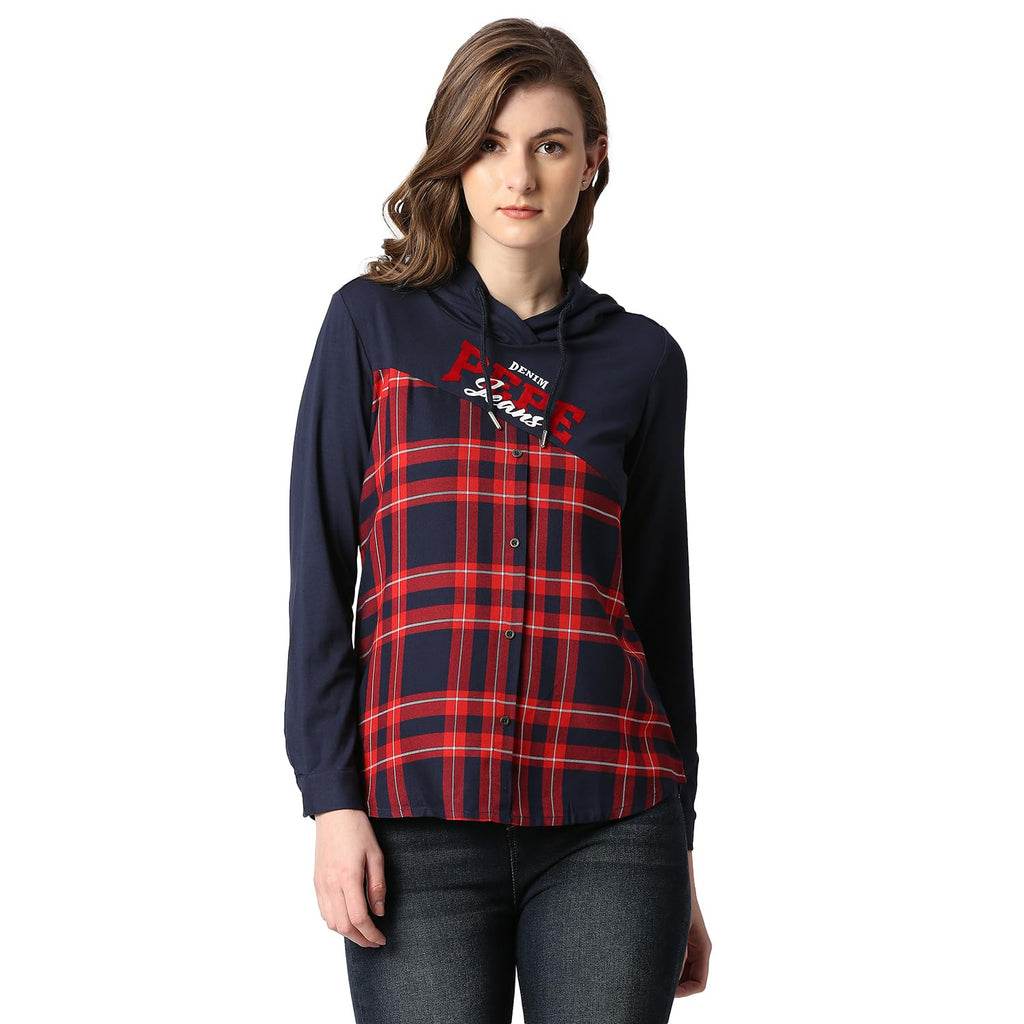 Pepe Jeans WomenS Regular Fit Checked Shirts