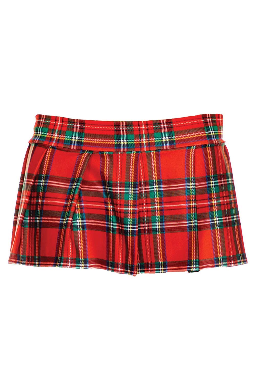 Music Legs 25074-REDPLDM-L Plaid Color Pleated Skirt  Medium & Large