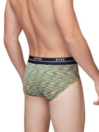 XYXX Mens Underwear Artisto IntelliSoft Antimicrobial Micro Modal Brief Pack of 3 (Yellow & Blue ; Blue & White ; Black & Blue;