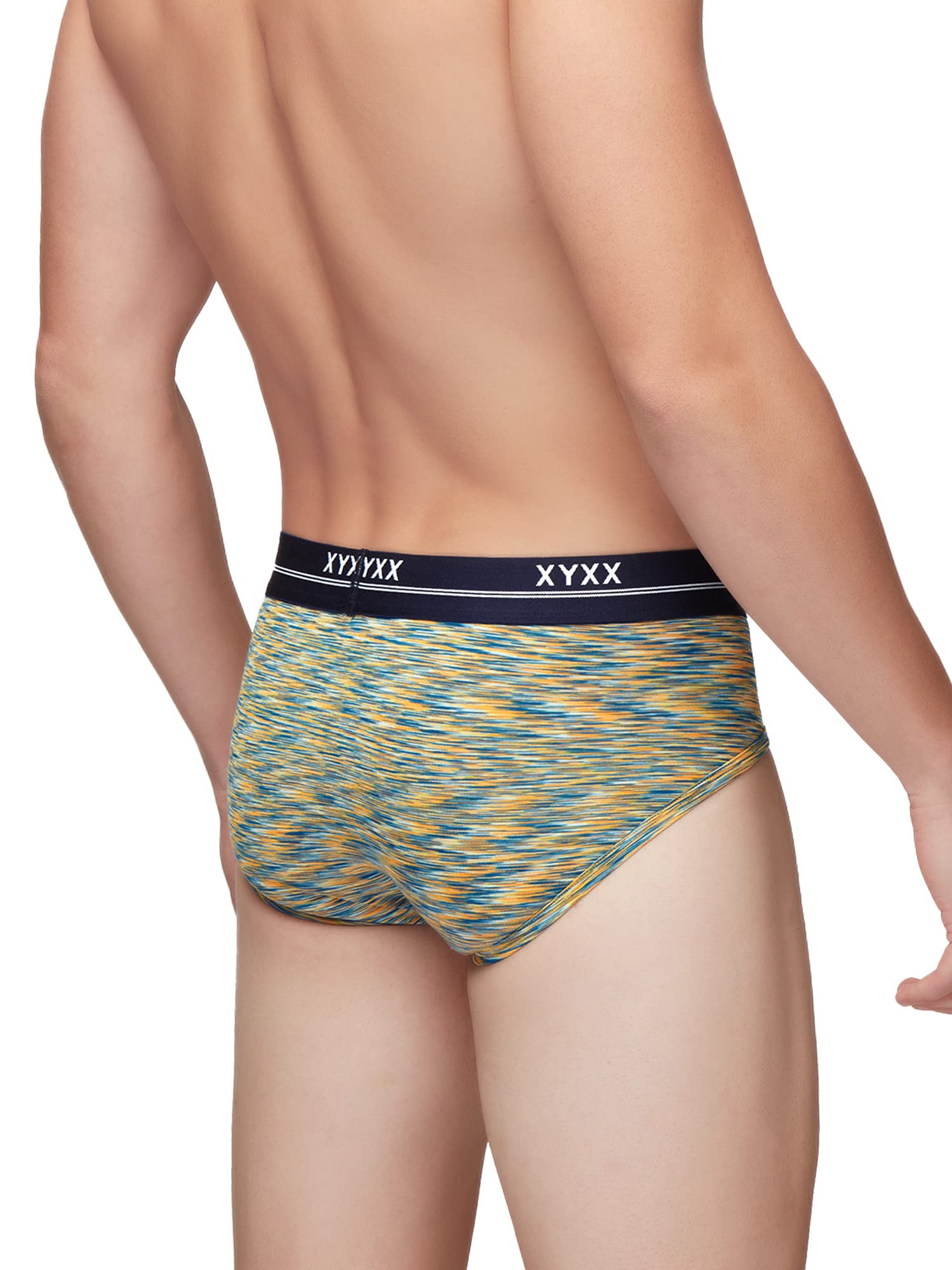 XYXX Mens Underwear Artisto IntelliSoft Antimicrobial Micro Modal Brief Pack of 5 (Black & Blue ; Yellow & Blue ; Blue & White