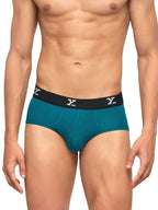 XYXX Mens Underwear Shuffle IntelliSoft Antimicrobial Micro Modal Brief Pack of 5 (Black ; Deep Sea Blue ; Lime Green ; Yoga PE